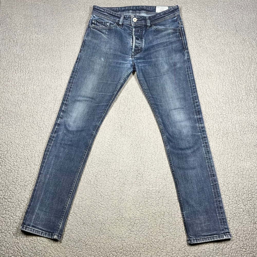 Diesel Tazy Jeans Men 30x30 Slim Tapered Blue Stretch Denim